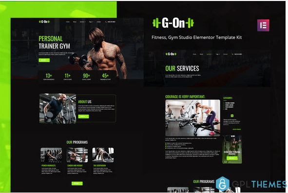 G on Fitness Gym Elementor Template Kit