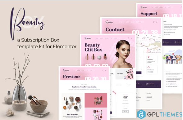 BeautyBox Subscription Box Elementor Template Kit