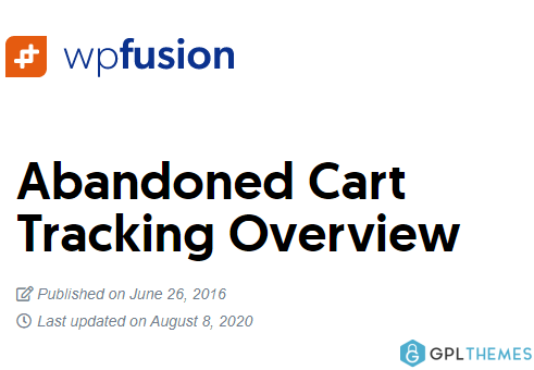 WP Fusion – Abandoned Cart