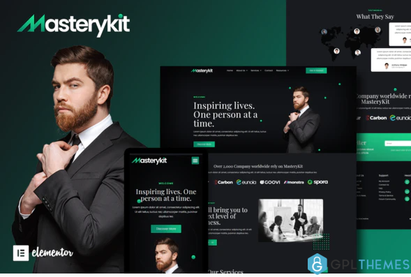 MasteryKit Business Coach Elementor Template Kit