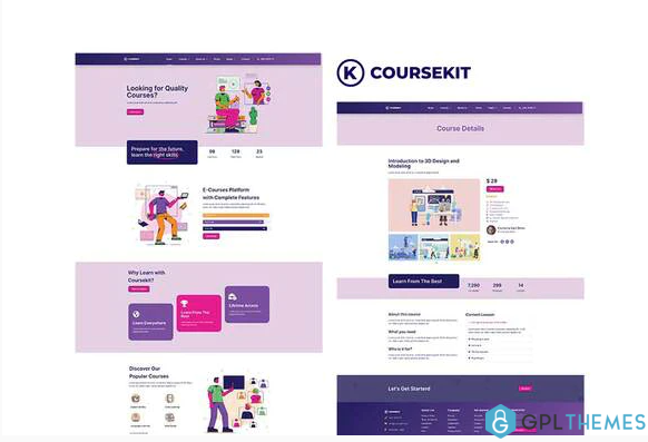 CourseKit Online e Learning Elementor Template Kit