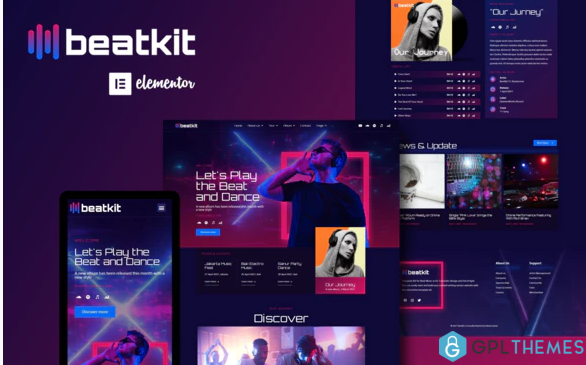 BeatKit Music Events Elementor Template Kit