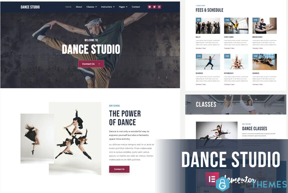 Dance Studio Elementor Template Kit