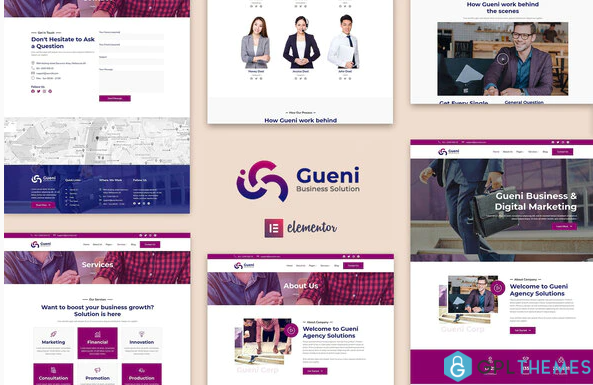 Gueni Business Solution Elementor Template Kit