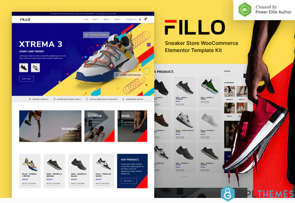 Fillo – Shoes Sneakers Store WooCommerce Elementor Template Kit