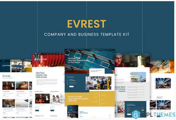 Evrest Company Business Elementor Template Kit