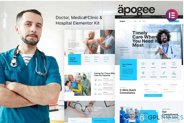 Apogee — Medical Clinic Hospital Elementor Template Kit