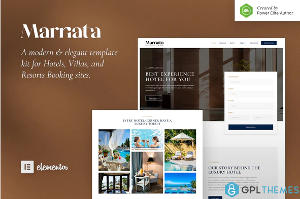 Marriata – Hotel Resort Elementor Template Kit