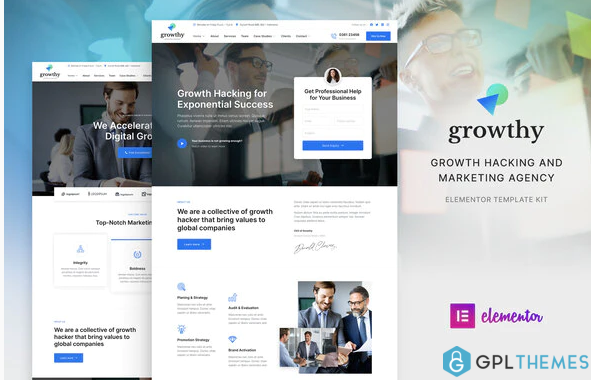 Growthy – Growth Hacking Marketing Agency Elementor Template Kit