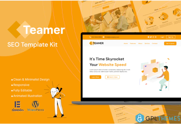 Teamer SEO Marketing Elementor Template Kit