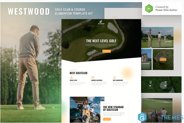 Westwood – Golf Club Course Elementor Template Kit