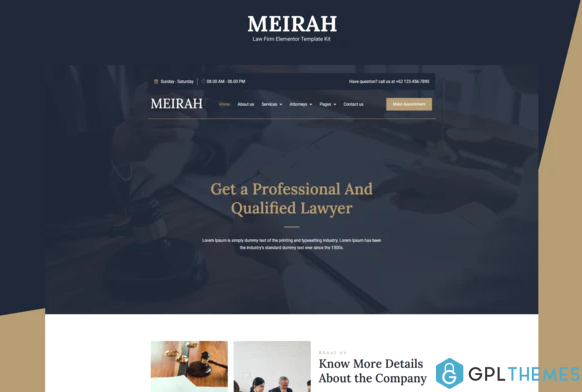 Meirah Law Firm Elementor Template Kit 1