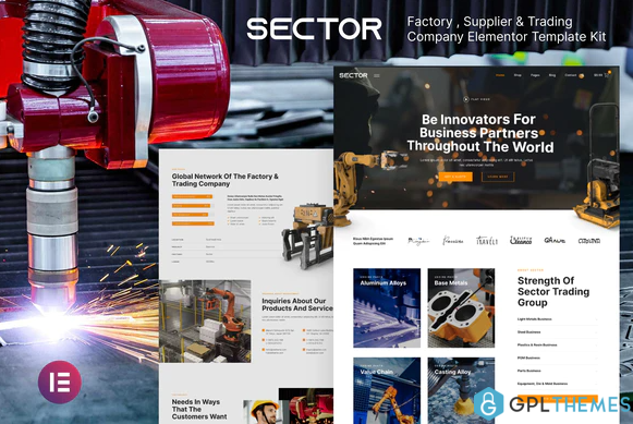 Sector – Factory Industry Trading Company Elementor Template Kit