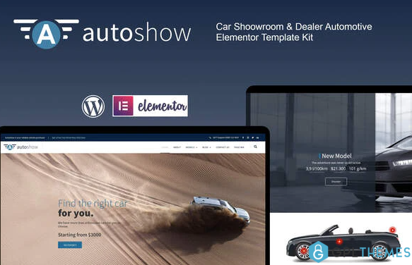 AutoShow Car Shoowroom Dealer Elementor Template Kit
