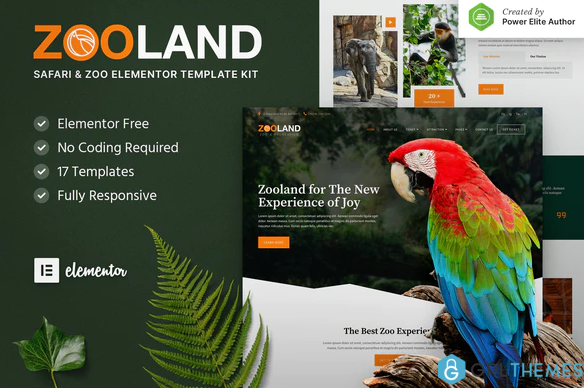 Zooland – Safari Zoo Elementor Template Kit