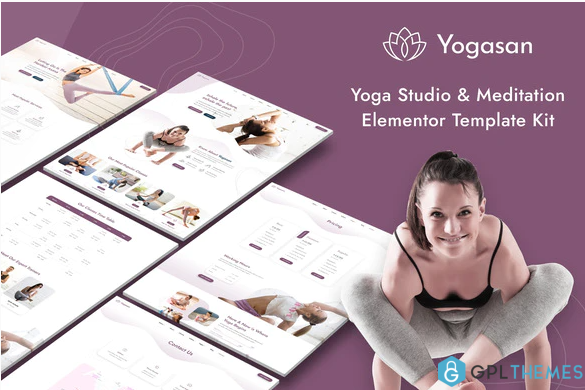Yogasan Yoga Studio Meditation Elementor Template Kit