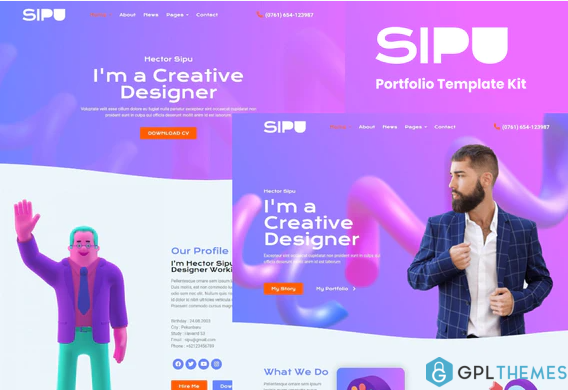 Sipu Creative Portfolio Elementor Template Kit