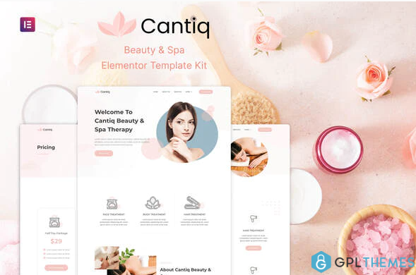Cantiq Beauty Spa Salon Therapy Elementor Template Kit