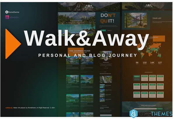 WalkAway Travel Blog Tours Elementor Template Kit