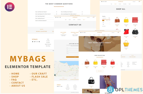 Mybags Modern Commerce Elementor Template Kit