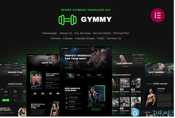 Gymmy Sport Fitness Elementor Template Kit