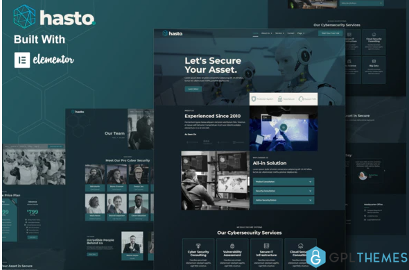 Hasto Cyber Tech Security Service Elementor Template Kit