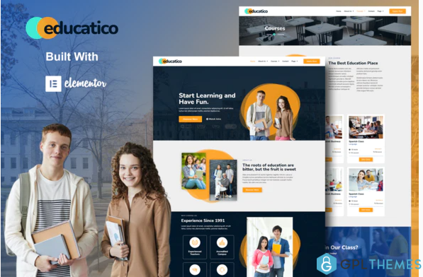 Educatico Education School Online Courses Elementor Template Kit