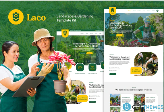 Laco Landscape Gardening Elementor Template Kit