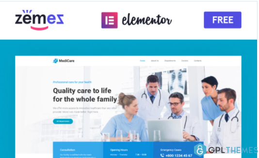 MediCare FREE medical doctor WordPress Theme