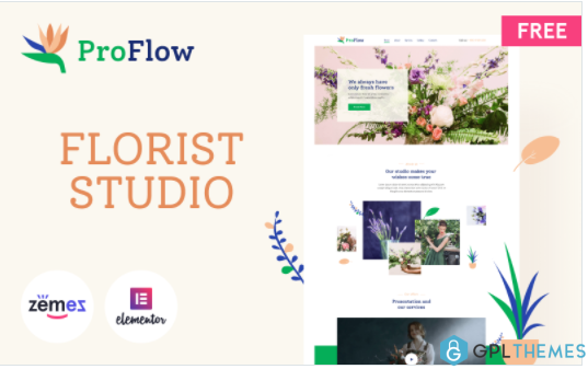 ProFlow Free Contemporary and Minimalistic Florist WordPress Theme