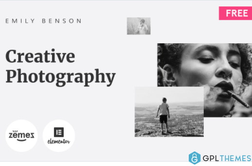 Emily Benson Free Photography One Page WordPress Theme