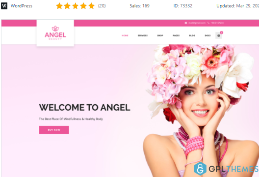 Angel Beauty Salon Store WooCommerce WordPress Elementor Theme