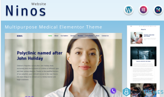 Ninos Multipurpose Medical Website Elementor WordPress Theme