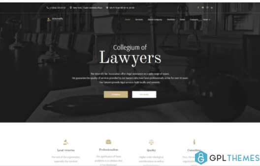 Attornify Private Law Firm and Attorney WordPress Theme 1