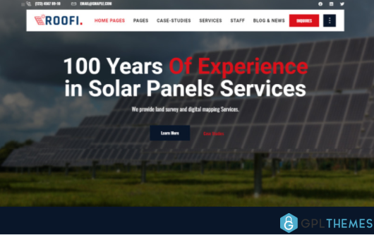 Roofi Alternative Renewable Energy WordPress Theme