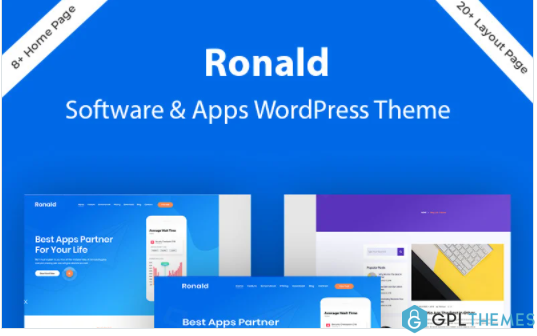 Ronald Software App Landing WordPress Theme