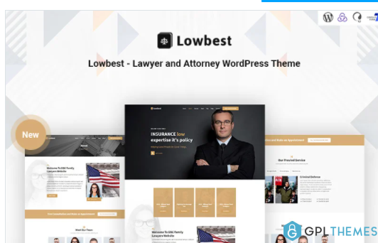 Lowbest Lawyer and Attorney Responsive WordPress Theme