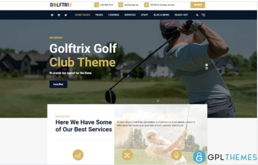 Golftrix Golf Club WordPress Theme