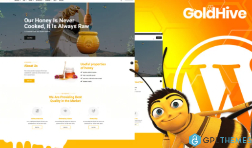 Goldhive Honey Farm and Production WordPress Theme