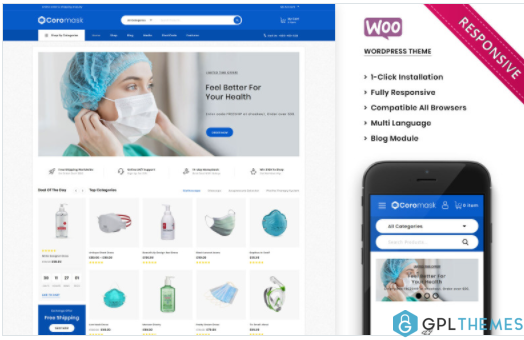 Coromask The Premium Medical Responsive WooCommerce Theme