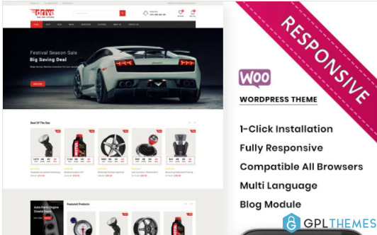 Drive The Online Autoparts Store Premium WooCommerce Theme