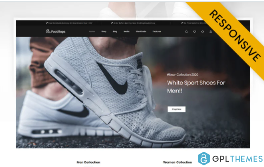 Footflops Online Shoes Store WooCommerce Theme 1