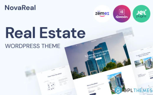 Nova Real Real Estate Company WordPress theme