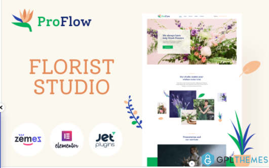 ProFlow Contemporary And Minimalistic Florist WordPress Theme
