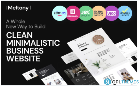 Meltony Minimalist for Any Businesses WordPress Theme 1