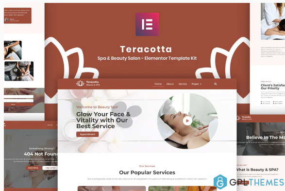 Teracotta Spa Beauty Salon Elementor Template Kit
