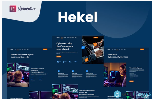 Hekel Cyber Security Elementor Template Kit