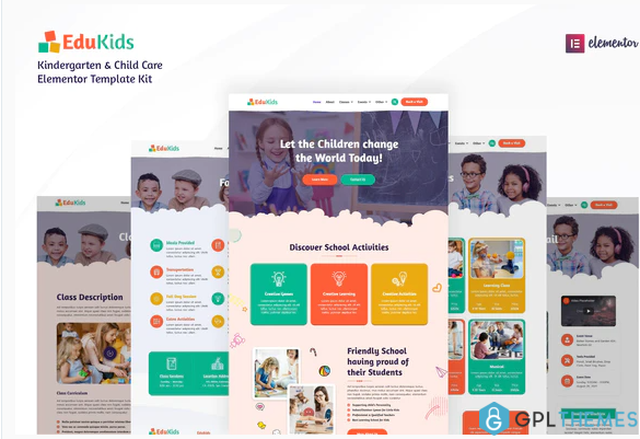 Edukids – Kindergarten Child Care Elementor Template Kit