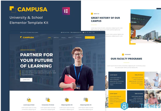 Campusa University School Elementor Template Kit