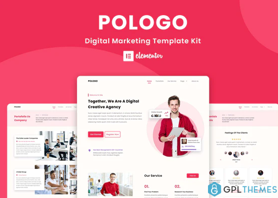 Pologo Digital Marketing Elementor Template Kit